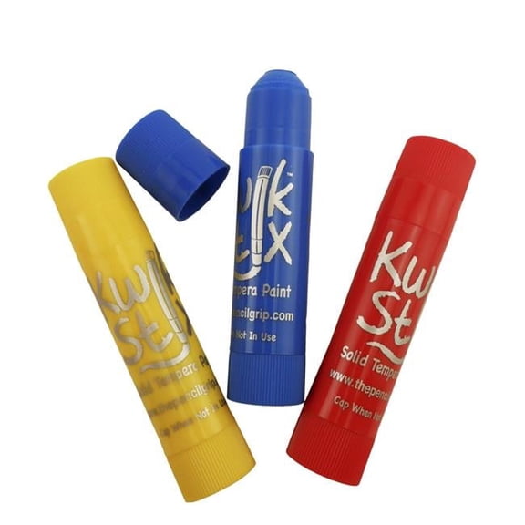 Pencil Grip Kwik Stix Solid Tempera Paint, Assorted Colors - Set of 144