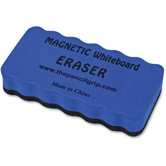The Pencil Grip Magnetic Whiteboard Eraser Class Pack 3" Width x 8" Length - Used as Ink Remover, Dirt Remover, Mark Remover - Magnetic, Comfortable Grip, Ergonomic Design - Blue, Black - 24 / Box