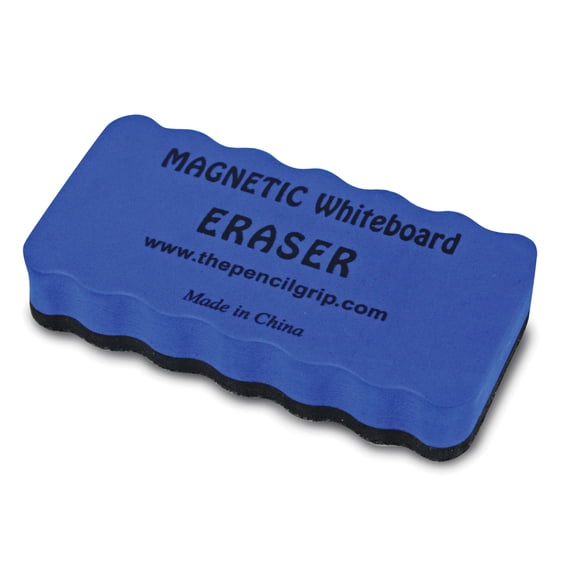 The Pencil Grip Magnetic Whiteboard Eraser, 4" x 2", Blue, Pack of 24