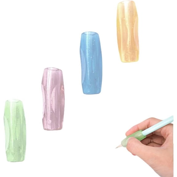 Pencil Grips, 4 Pack Writing Aid Grip Pencil Grip, Pencil Holder, Silicone Pencil Grips Handwriting Tool
