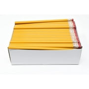 Pencil Guy Blank Round Pencils School Bus Yellow, Pack of 144 Wood Pencils
