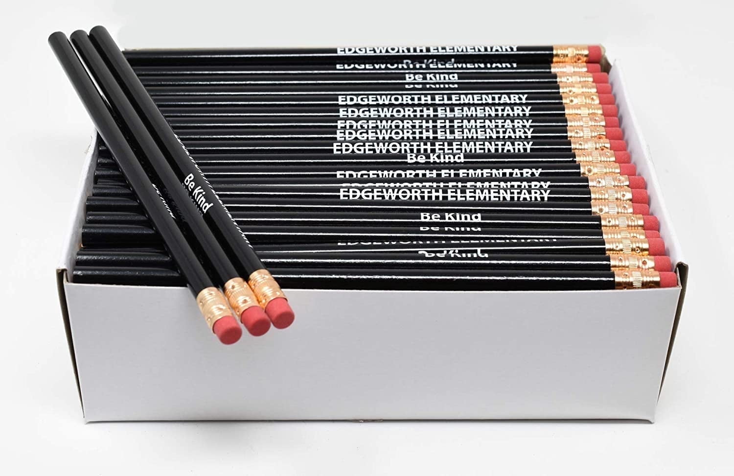 Pencil Guy Personalized Imprinted Round Pencils, Pack of 144 Custom #2 HB Woodcase Pencils with Logo for Business,& Events