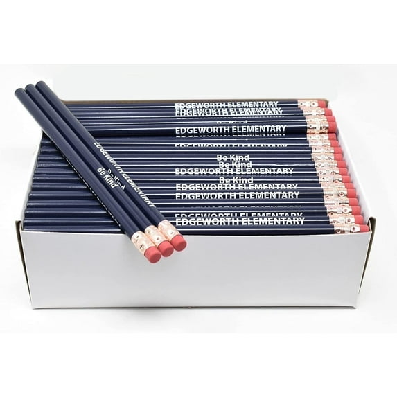 Pencil Guy Personalized Round Pencils Custom Imprinted #2 Woodcase Pack of 144 Promotional Pencils