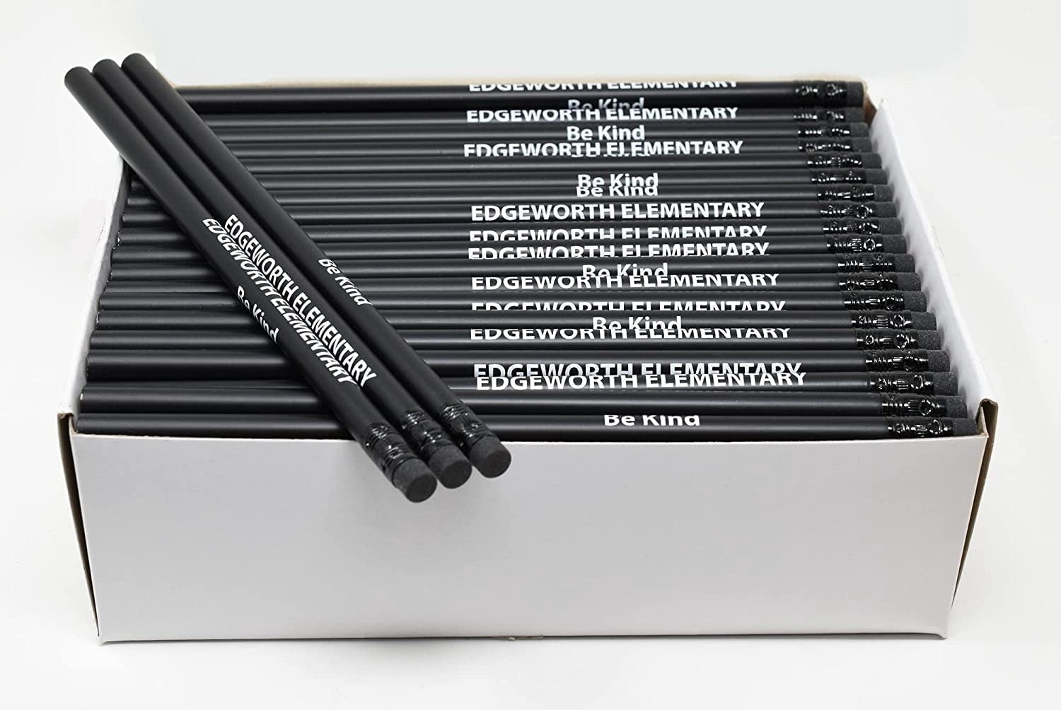 Pencil Guy Promotional Personalized Imprinted Round Pencils, Pack of 144 Wood Pencils