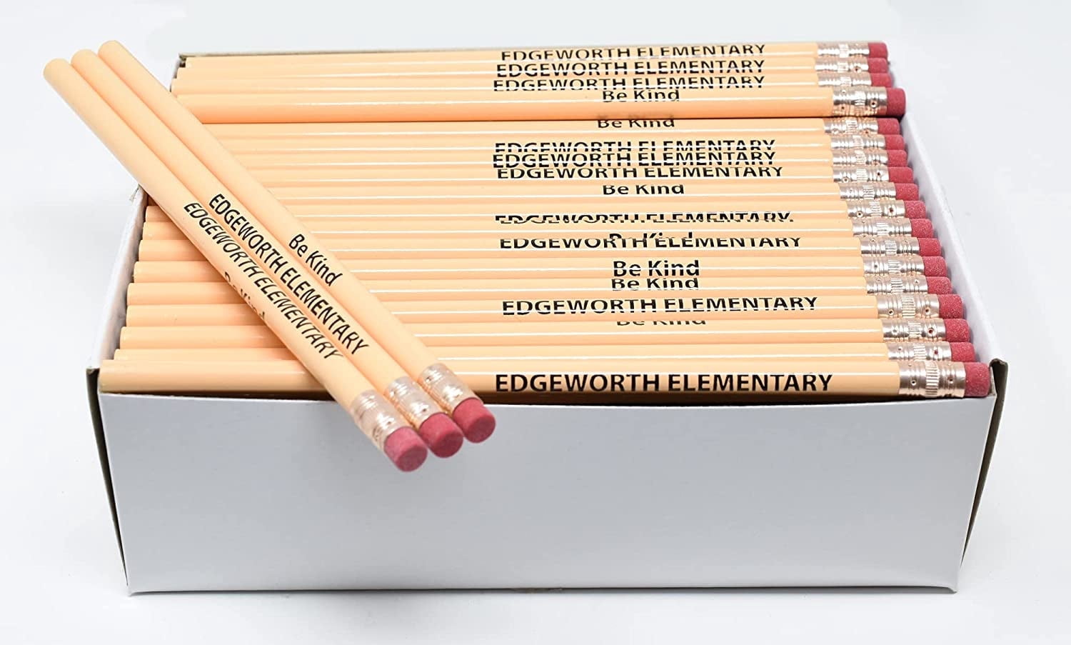 Pencil Guy Promotional Personalized Imprinted Round Pencils, Pack of 144 Wood Pencils