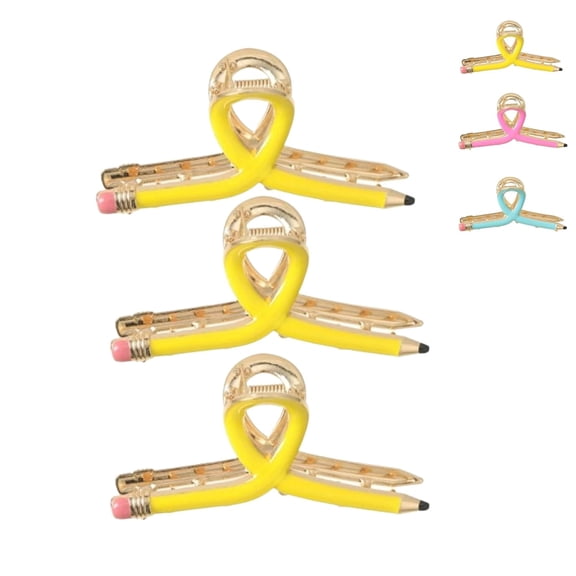 Pencil Hair Claw Clips Back to School Hair for Women,Cute Pencils Nonslip Clamp Clips for Thick and Thin Styling Accessories for Teacher