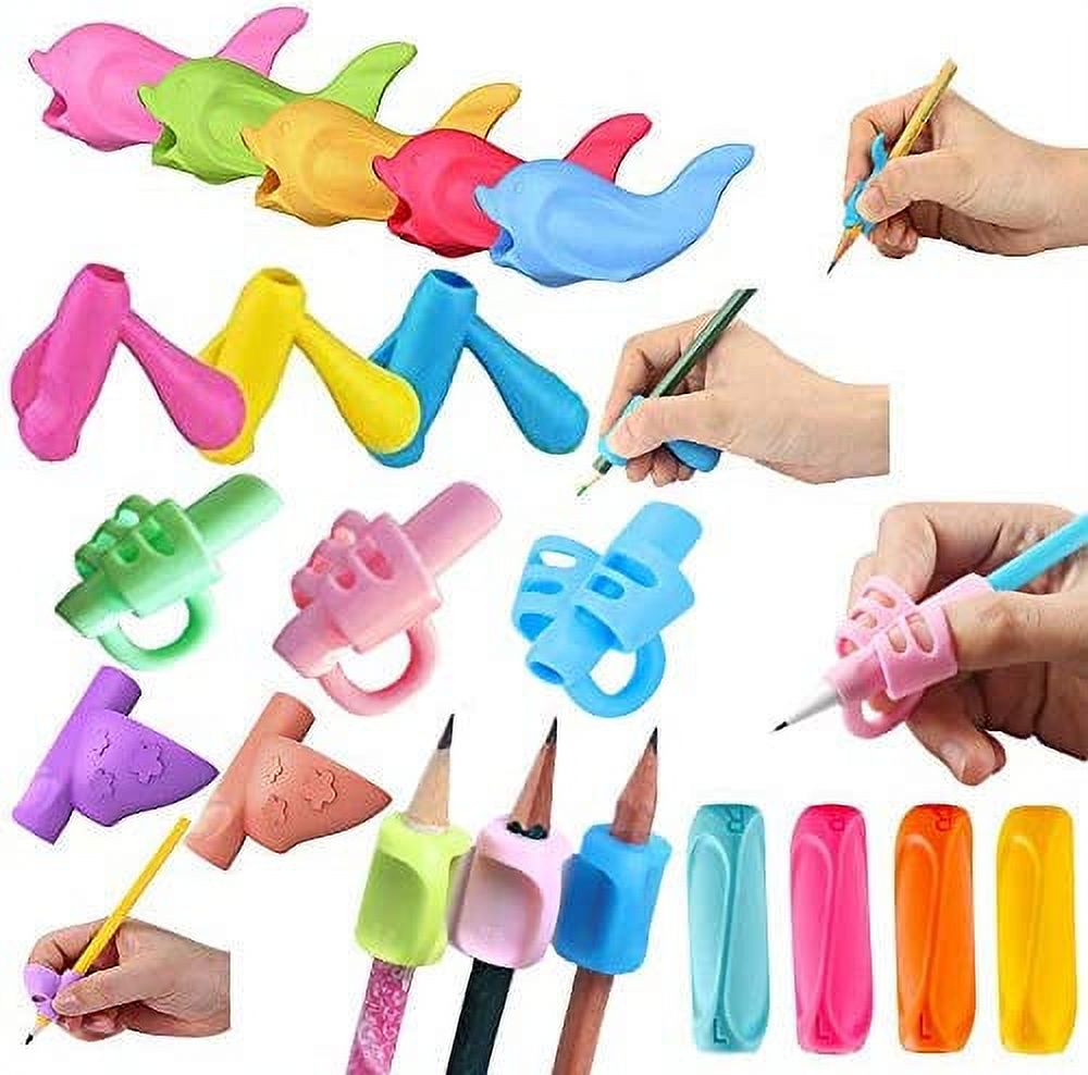 Pencil Handwriting Grips for Kids 20Pcs Finger Grips Holder Ergonomic