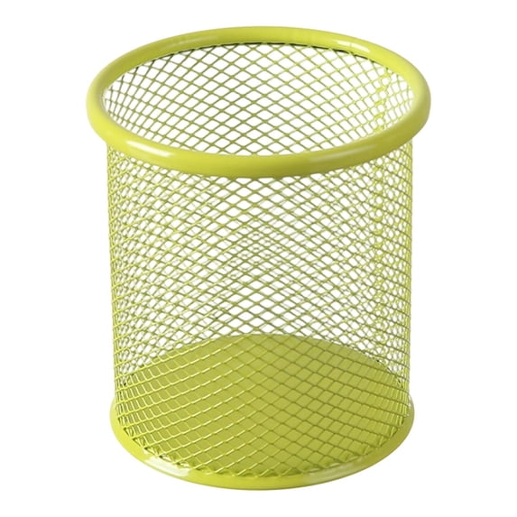 Pencil Holder Cup for Desk,Pen Holder,Metal Mesh Pencil Holders,Round Shaped Pen Holders for Desk Office,Wire Mesh Container Pen Organizer,Mesh Metal Pen Organizer for Home Office,Green
