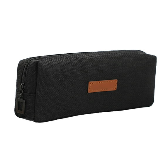 Pencil Holder,Desktop Organizer,Desk Organizers,Wholesale Eco-Friendly Linen Pencil Case - Pure Color Fashion Stationery Bag for Students & Office, Reusable Linen Stationery Pouch(MulticolorBlack)