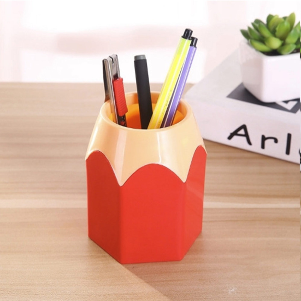 Pencil Holder Desktop Pen Holder Makeup Brush Holder Crayon Container