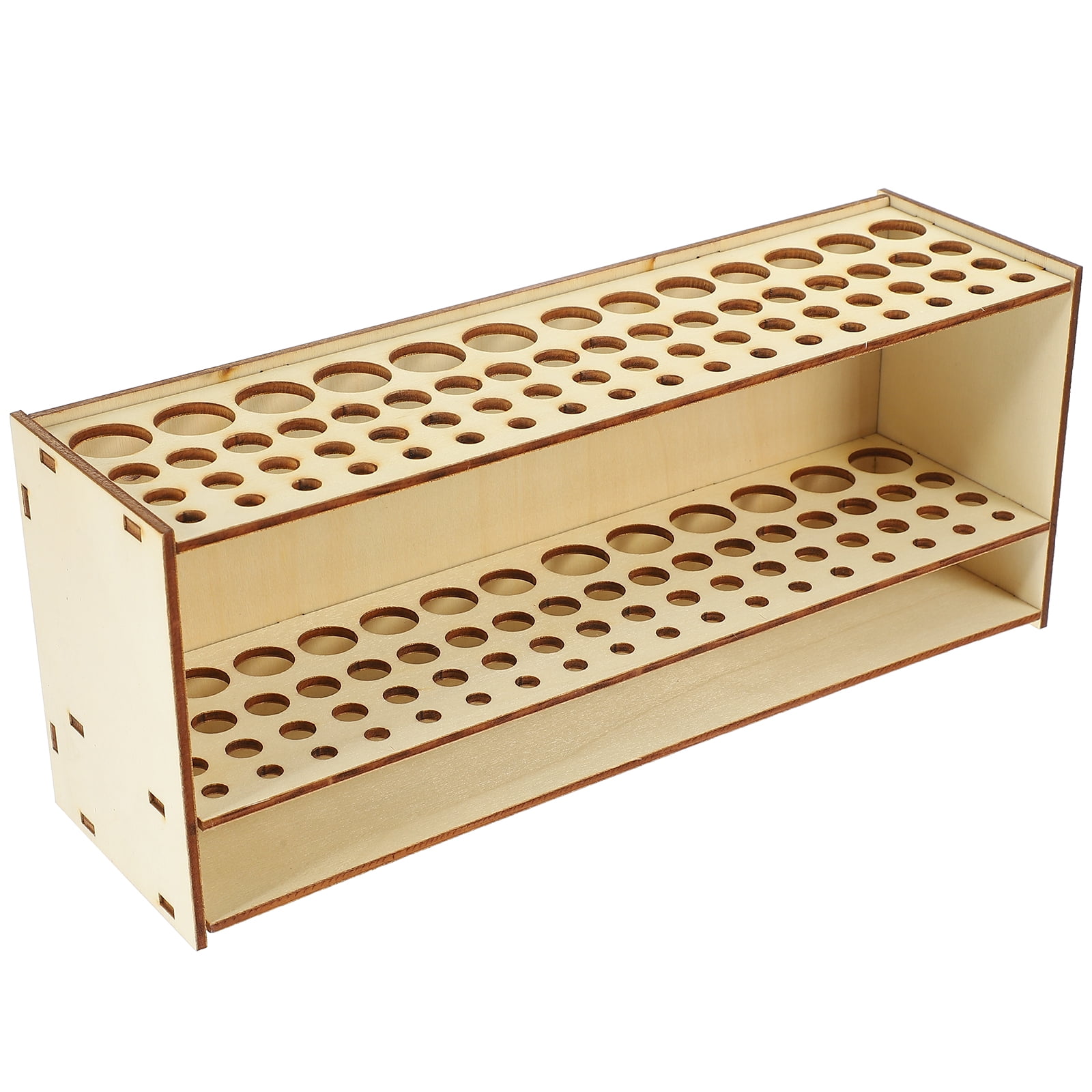 Guichaokj Pencil Holder Paint Brush Storage Wood Art Supplies Box