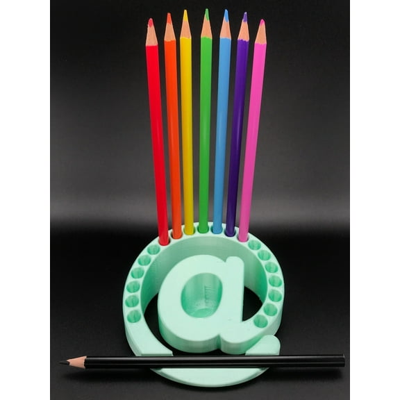 Clever Contraption @ Symbol Pencil Holder – Medium Freestanding Desk Organizer, Multi-Compartment