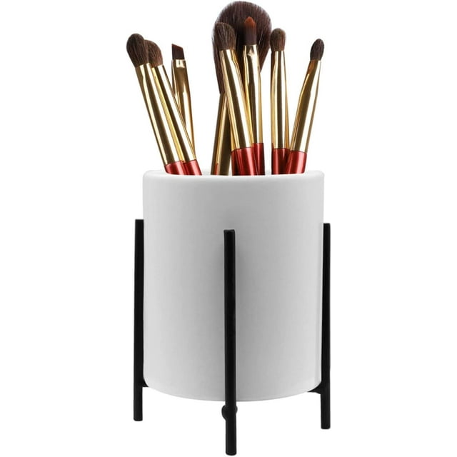 Pencil Holders & Pen Holders for Desk,Ceramic Pen Holders with Black