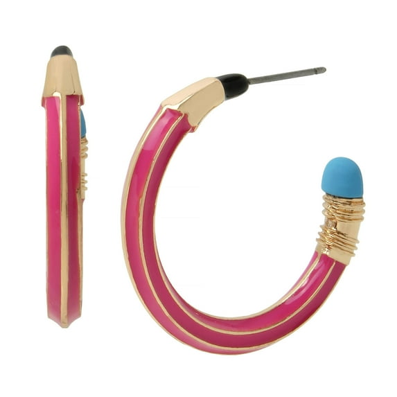 Pencil Hoop Earrings