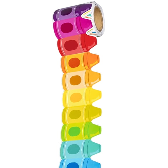 Pencil Pattern Border Trim 25.9ft Wall Sticker for Classroom Bulletin Boards & Chalkboard Decor