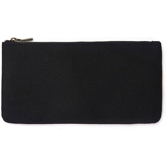 Pencil Pen Case Stationery Case Pouch Bag(Black, S)