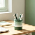 thumbnail image 1 of Pencil Pen Holder for Desk, Green 2-In-1 Rotating Desk Organizer with Rotating Rings, Used for Home Study, Office Stationery Storage Stationery Storage Cute Desktop Accessory, 1 of 4