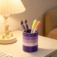 thumbnail image 1 of Pencil Pen Holder for Desk, Purple 2-In-1 Rotating Desk Organizer with Rotating Rings, Used for Home Study, Office Stationery Storage Stationery Storage Cute Desktop Accessory, 1 of 4