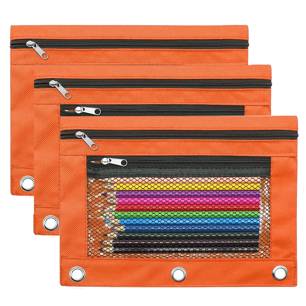 Pencil pouch zippered heavy canvas with grommets shop