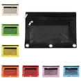 thumbnail image 1 of Pencil Pouch, 3-Ring Binder Pencil Case with Mesh Window, 10x7 Inch Dual Zipper Pouch for Class Office Supplies, Black, 1 of 11