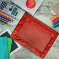 thumbnail image 1 of Pencil Pouch for 3 Ring Binder,Zippered Pencil Pouch,Mesh Pencil Pouch,Sturdy Pen Pouch for Binder,Large Capacity Oxford Cloth Stationery Organizer(Pink 1pc 10*7in)from ANMUYUM, 1 of 11