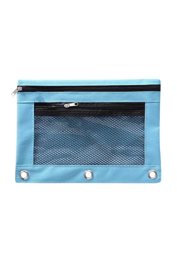 Pencil Pouch, 3 Ring Zipper, Cosmetic Bag, Durable Fabric + Multi-functional, Bright Colors, for Scholars/teachers, Organizer Case, College Supplies | Art Supplies, Office Organizer