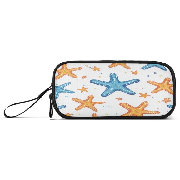 Pencil Pouch Big Capacity Pencil Pen Case with Zipper Simple Stationery Bag Office Organizer Colorful Starfish Pattern
