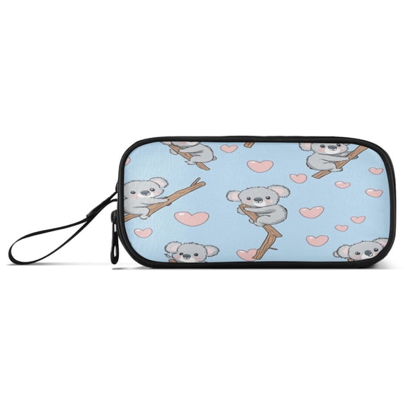 Pencil Pouch Big Capacity Pencil Pen Case with Zipper Simple Stationery Bag Office Organizer Cute Koala Pattern