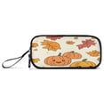 thumbnail image 1 of Pencil Pouch Big Capacity Pencil Pen Case with Zipper Simple Stationery Bag Office Organizer Pumpkins and Autumn Leaves, 1 of 8