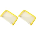 thumbnail image 1 of Pencil Pouch - Canvas Pen Bag - Zippered Stationery Organizer - 2-Pack - Yellow, 1 of 5