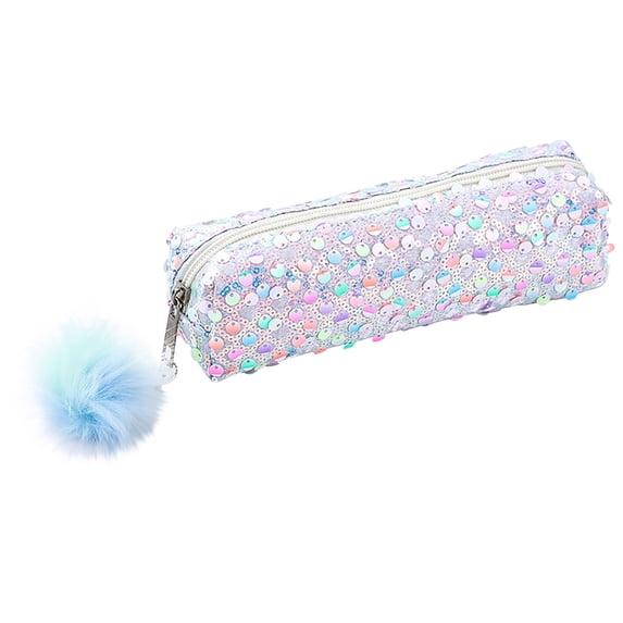 Pencil Pouch Large Capacity Glitter Sequin Pencil Bag, Shiny Student Storage Pouch for Cosmetics Stationery, Pencil Pouch Cute