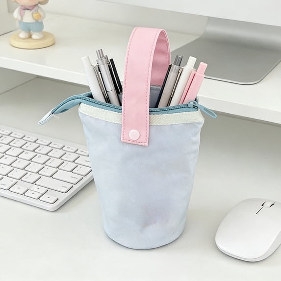 Pencil Pouch, Large Capacity Pencil Case With Standing Stationery Bag