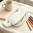 thumbnail image 1 of Pencil Pouch Plush Cat Design Soft Faux Fur Pencil Case with 2 Compartments for Office Desk Organization Artist Tool Storage Travel Journal Kit 10.23x5.90x1.57 Inches, 1 of 6