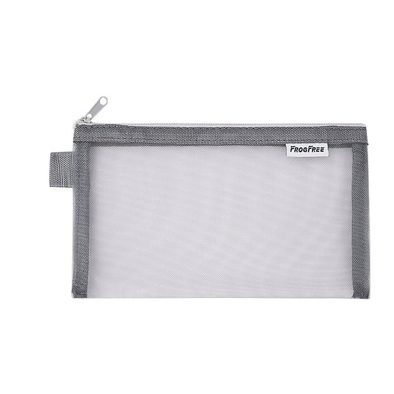 Pencil Pouch Small Makeup Bag Transparent Mesh Pencil Case Zippered Stationery Bag Teen Adults Exam Portable Large Capacity Pencil Case with Clear Window for Study Home Office