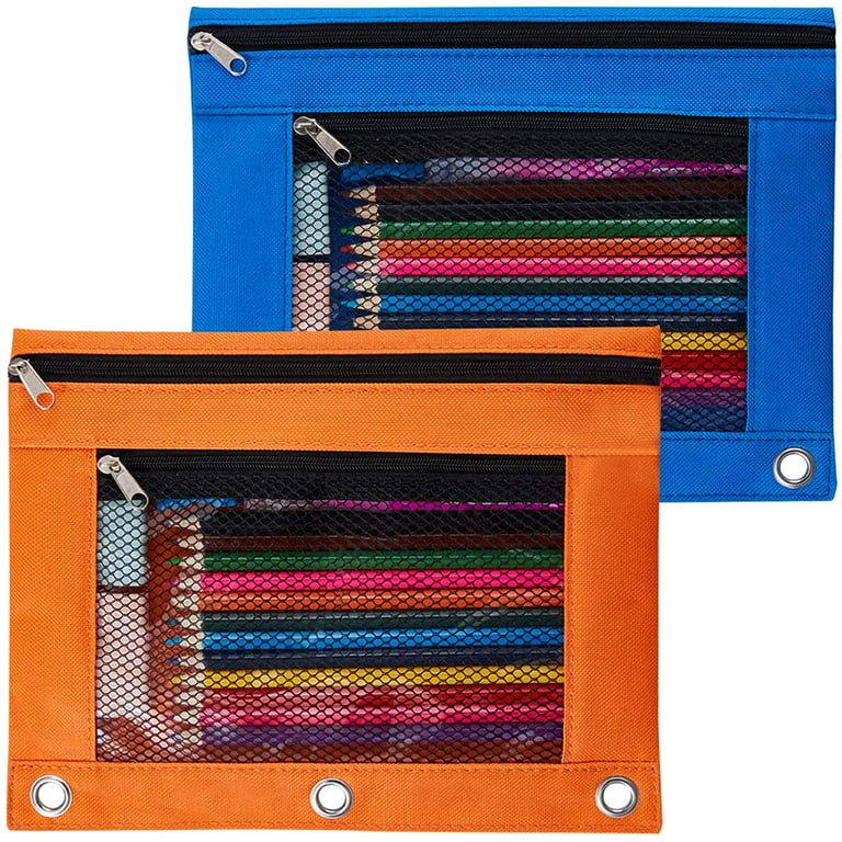 Pencil Pouch 3 Ring Binder 3 holes Zipper Pencil Pouches In - Temu  Philippines