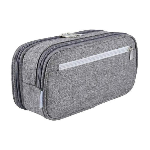 Pencil Pouch for man, Tyeign Pencil Case for office Supplies Large Initial Pencil Pouch with Zipper Cute Pencil Bag for Supplies Aesthetic Pen Case Box for teens Teen mans Adults Grey