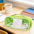 thumbnail image 1 of Pencil Pouch with Wide Opening, Large Capacity Clear View Pen Bag Holds 50-100 Pens, Oxford Cloth Zipper Pouch, 1 of 6