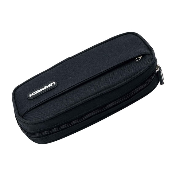 Pencil Pouches,Pencil Bag,Large Capacity Pencil Case,8.7*4*2.4IN 2 Compartment Pouch Pen Bag for School Teen Girl Boy for Home(Black)