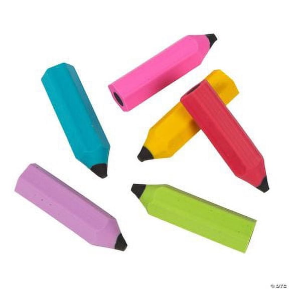 Pencil-Shaped Erasers - 72 Pc., Birthday, Stationery, 72 Pieces