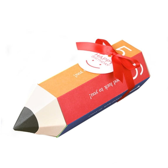 Pencil Shaped Gift Box, Party Theme Decoration for Candy and Snacks, Teacher Appreciation Thank You Present, Campus Season Celebration Favor Container for Classmates and Special Events