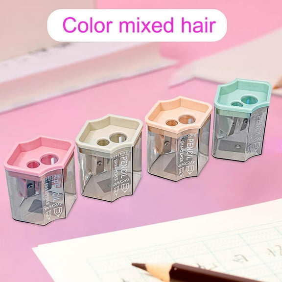 Pencil Sharpener Ecohintz Dual Hole Pencil Sharpener - Compact Manual Sharpener for Home, Office, Art Projects - Durable Handheld Design, Handheld Pencil Sharpener, T03 Green