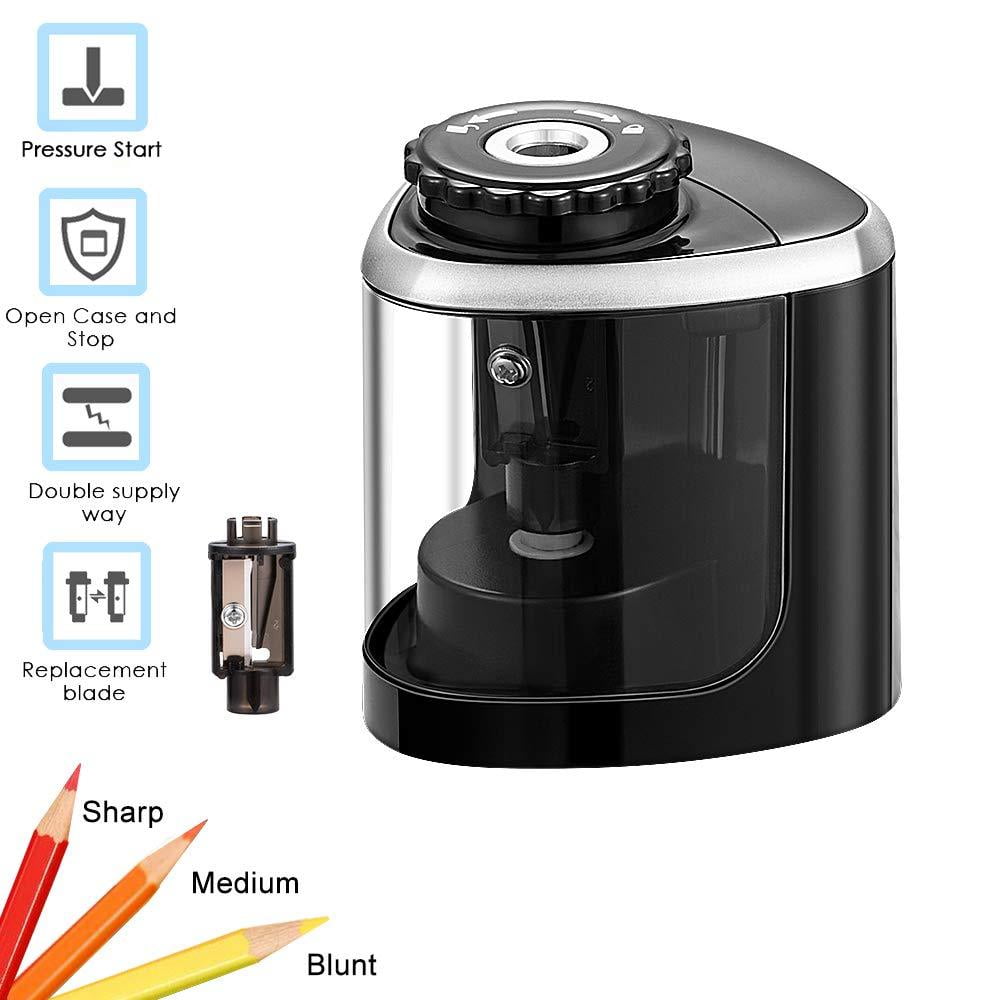 AFMAT Electric Pencil Sharpener for Colored Pencils, Fully Automatic Pencil  Sharpener, Auto in & Out, Rechargeable Hands-Free Pencil Sharpener for