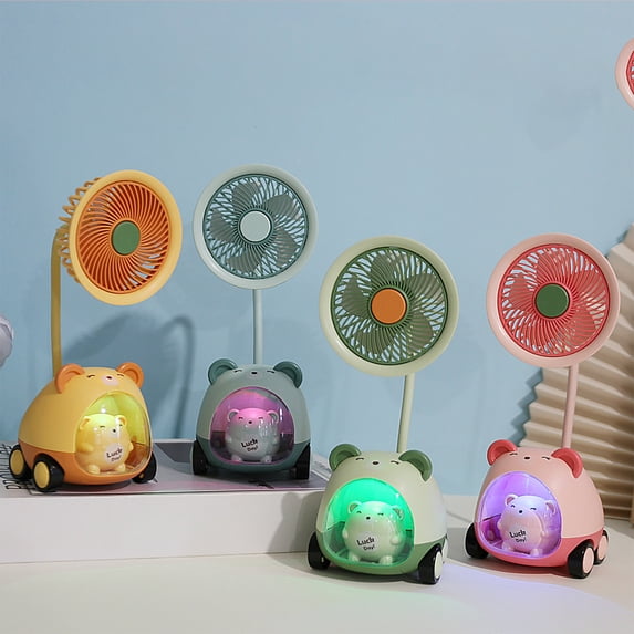 Pencil Sharpener Fan with Light Multifunctional Desktop Mini Fan USB Rechargeable Portable Personal Cooling for Office Home School by PALIFEUR