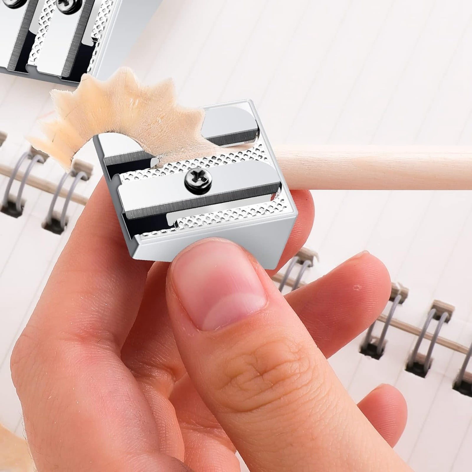 Pencil Sharpener Manual Bimetal Double Pencil Sharpener Double Hole