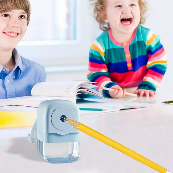 Pencil Sharpener Manual, Hand Crank Pencil Sharpener with Suction Handheld Sharpeners Bulk for Students Teen Classroom Home Office Lip Pen Eyebrow Pens Use