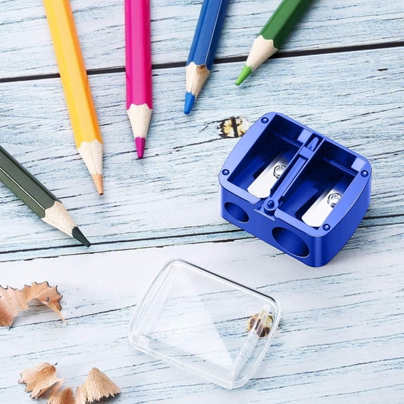 Pencil Sharpener, Standard Pencil Sharpener, Colored Pencil Sharpener, Handheld Pencil Sharpener for Class Pencils, Drawing Pencils and Office Writing Pencils (Blue)
