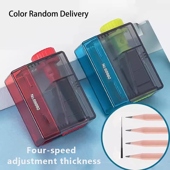 Pencil Sharpener|Pencil Sharpener For Students With Creative Shape Pencil Sharpener Four Adjustable Thick And Thin Pencil Sharpener Pencil Sharpener (red And Blue Random )