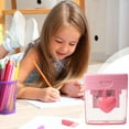 thumbnail image 1 of Pencil Sharpeners Heart Shaped Colored Pencil Sharpener,Handheld Cute Pencil Sharpener with 2 Holes,Manual Transparent Pencil Sharpener with Cover,Small Pencil Sharpener for Office Supplies, 1 of 5