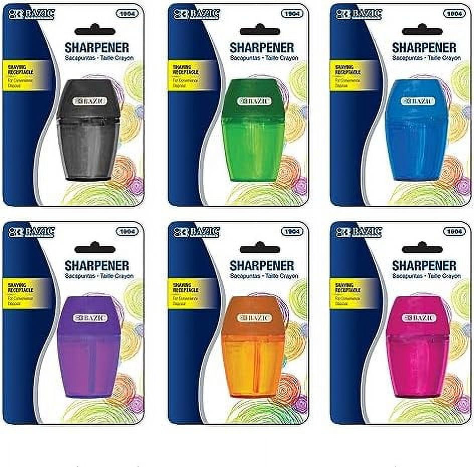 Pencil Single Hole Blade W/Receptacle, Standard Size Pencils Crayon, One Blades Assorted Color s