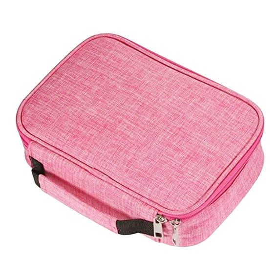 72-Slot Pen Storage Bag, 6 Compartment Pencil Organizer with Shoulder Strap, Large Capacity Art Supply & Stationery Case